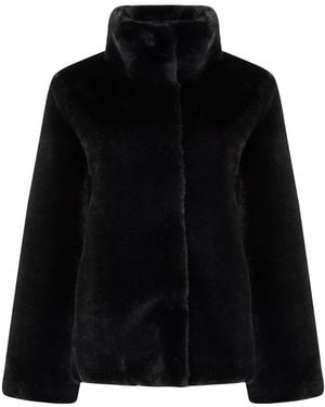 ISSY LONDON Joan Faux Shearling Coat - Black