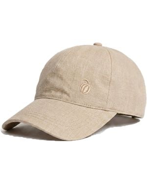 Maison Tangerine Neutrals Linen Baseball Hat Sand - Natural