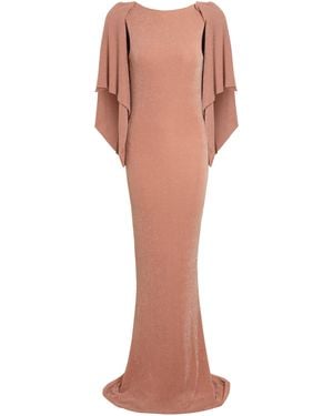 Sarvin Neutrals Mocha Backless Maxi Dress - Multicolour