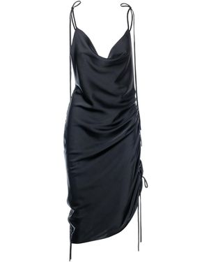 concept A trois Slip Dress With Open Back And Adjustable Length - Blue