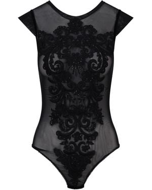 Belle -et-BonBon Showgirl Angel Sparkling Sequin Body Xl To Best Seller - Black