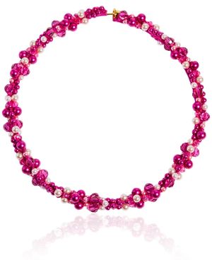 PINAR OZEVLAT Cluster Choker Fuchsia - Pink