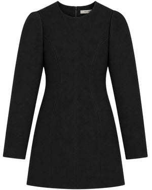 Nocturne Balloon Sleeve Structured Mini Dress - Black