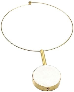 LIKHÂ Choker Capiz Pendula - Metallic