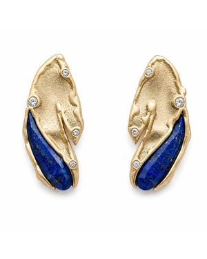 Rare Matters Jewelry Lapis Lazuli Stud Earrings - Blue