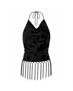 Tohen Astley Scarf Top 1 - Black