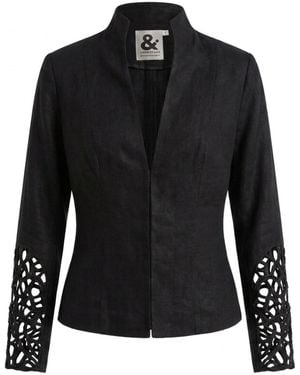 Taarach & Ampersand Threadline Cocoon Jacket - Black