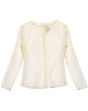 Paloma Lira Organsa Nude Blouse - White