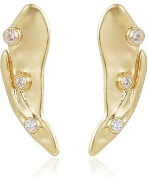 Rare Matters Jewelry Angel Wings Stud Earrings - Metallic