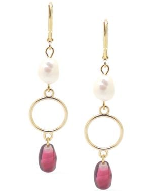 SALOME Persephone Pearl Earrings - Metallic