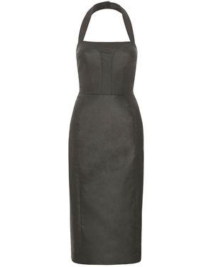 LAHIVE Aliza Waxed Halter Dress - Black