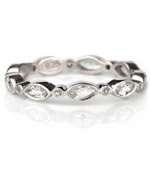 The Jewellery Store London Eternity Band With Topaz - White