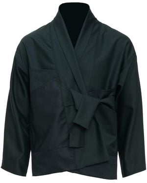 MOE Pine Wool Vest Jacket - Green