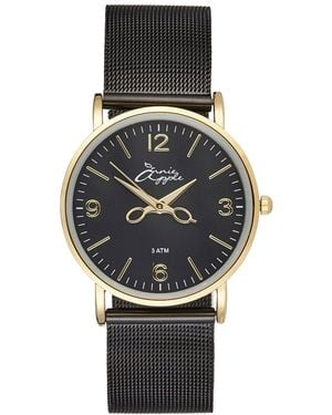 Bermuda Watch Company Annie Apple Alore/ Mesh Hairdresser Scissor Hands Watch - Black