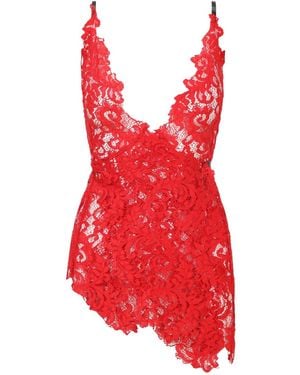 Belle -et-BonBon Valentina Bright Cherry Lace Wrap Dress - Red