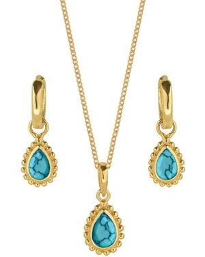 Charlotte's Web Jewellery December Birthstone Necklace And Earring Set - Metallic