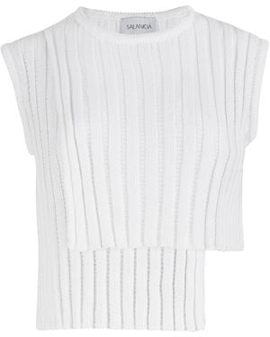 SALANIDA Nuovo Organic Cotton Asymmetric Top - White