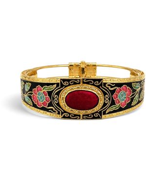 Vstyle Vintage Cloisonné Expandable Cuff Bracelet - Metallic