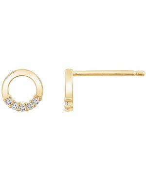 Diamonbliss Marilyn Monroe Circle Stud Earrings - Metallic
