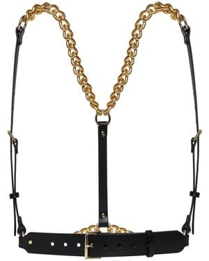 Haute Cuir Vea Chained Suspender Harness - Black
