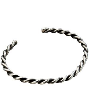Posh Totty Designs Twisted Oxidised Sterling Cuff - Metallic