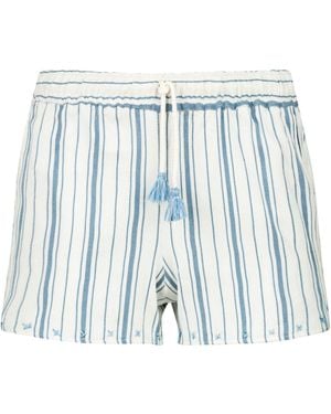 Boutique Kaotique Handmade Moroccan Stripped Beach Shorts - Blue