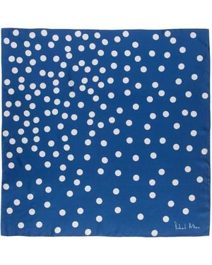 Richard Allan London Polka Silk Scarf - Blue