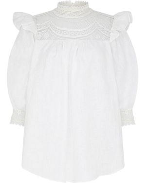 Lisa The Label Le Jardin Tiger Lily Blouse - White
