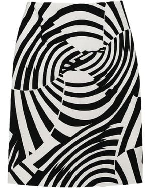 Conquista Graphic Print Pencil Skirt - Black