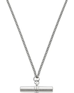 Bermuda Watch Company Maivelle Blair T-Bar Curb Chain Necklace - Metallic