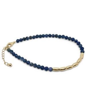 Clemence Wren Gemstone Nugget Bracelet - Blue