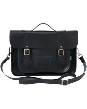 Zatchels Handmade Leather Backpack Satchel - Black
