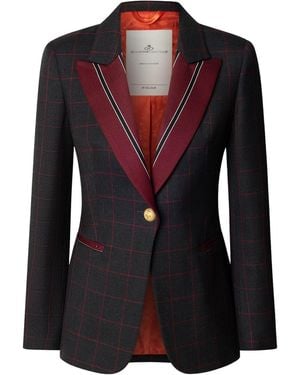 The Extreme Collection Wool Blazer With Contrast Lapel Rowan - Black