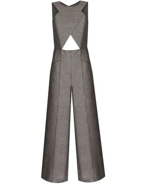 Mirimalist Aura Linen Jumpsuit - Grey
