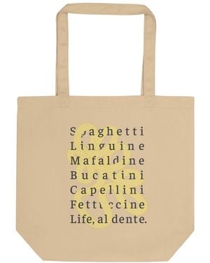 Anchor and Crew Neutrals Neutral Eleven Life, Al Dente Editions Recycled Cotton Tote Bag - Metallic