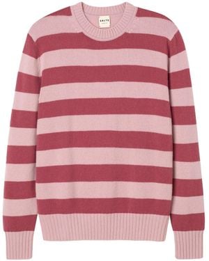 Salts Cashmere Lofty Knit Crew Neck Sweater - Pink