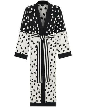 INGMARSON Scattered Dots Wool & Cashmere Cardigan - Black