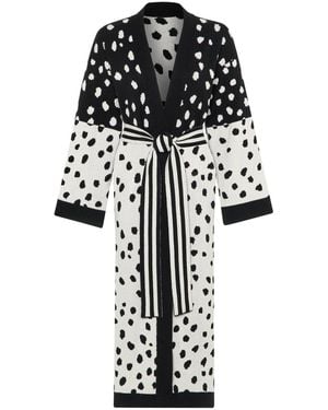 INGMARSON Scattered Dots Wool & Cashmere Cardigan - Black