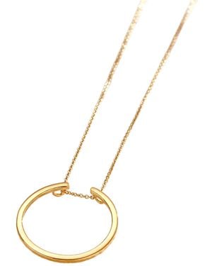 Posh Totty Designs Plated Circle Ring Holder Necklace - Metallic