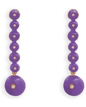 Lavani Jewels Lilac Hibiscus Earrings - Purple