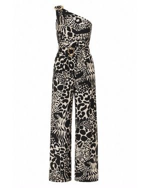 Exquise Katalina Jumpsuit With Belt - White