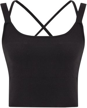 Peraluna Strap Knitwear Bustier - Black
