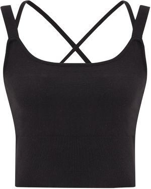Peraluna Strap Knitwear Bustier - Black