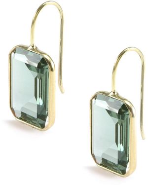 Hye Jane Jewelry Medium Gemma Quartz Earrings - Green