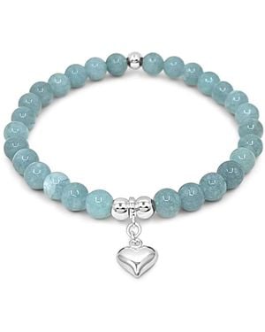 Lutiro Jade Heart Bracelet - Blue
