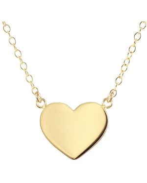 Kris Nations Heart Charm Necklace - Metallic