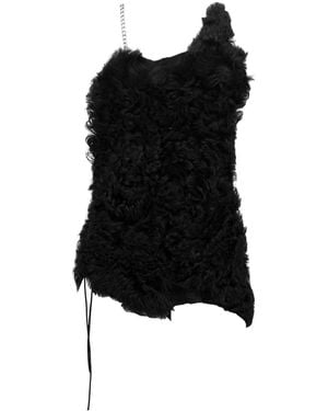 Paloma Lira Savage Fur Dress - Black