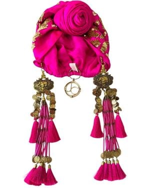 Julia Clancey Luxe Edith Hotty Dream Leopard Sequin Turban - Pink