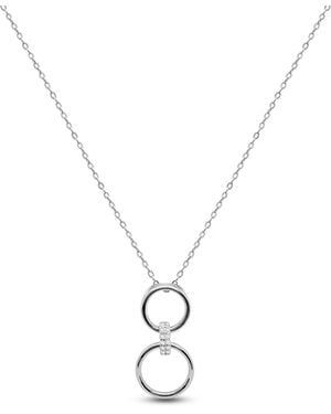 Clemence Wren Circle Drop Pendant Necklace - Metallic