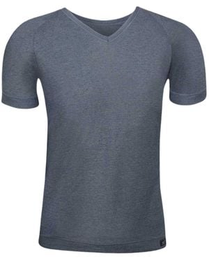 Zd - Zero Defects Ranglan V-Neck T-Shirt - Blue